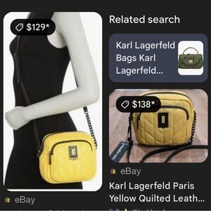 Karl Lagerfeld Sunflower Quilted Crossbody Bag